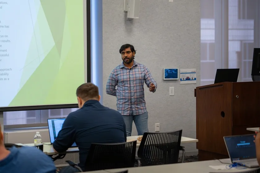 Phanindra Gangina presenting on Dapr at Global Azure Chicago 2026