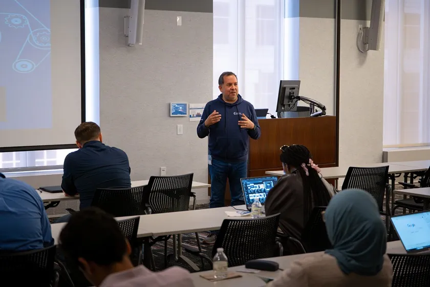 Pete Rodriguez presenting on IaC with GitHub Copilot at Global Azure Chicago 2026